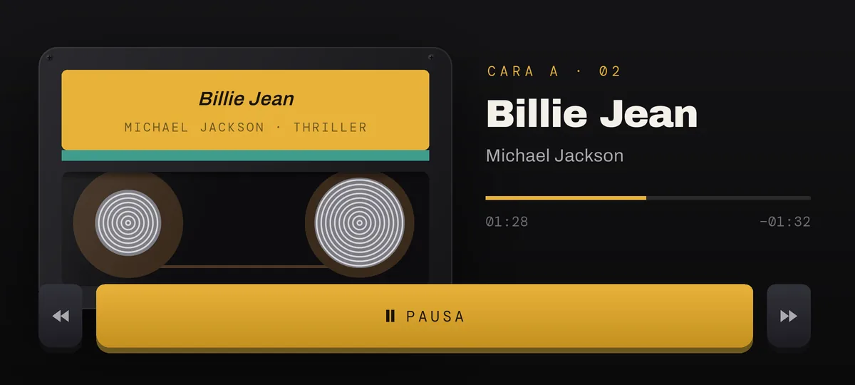 Casete en horizontal